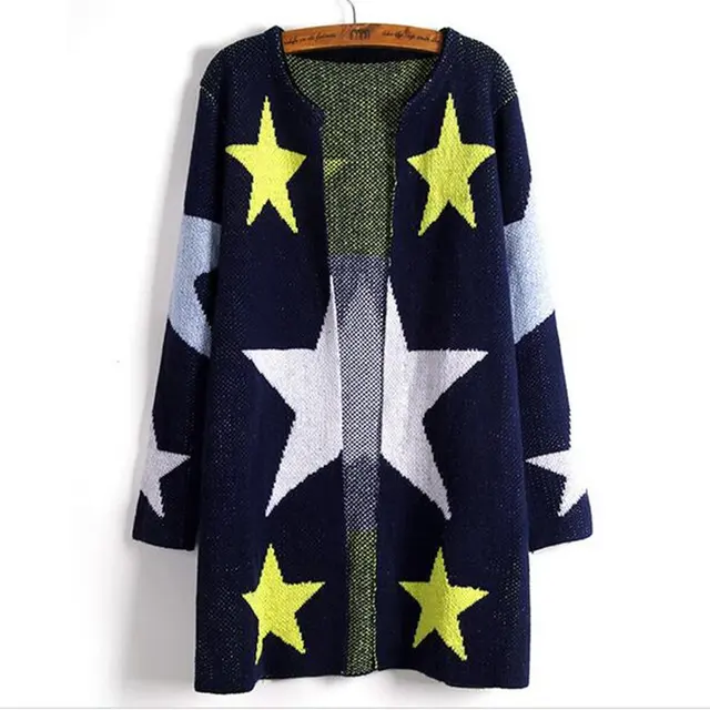 Buy 2016 Star Cardigan Women Long Autumn Winter