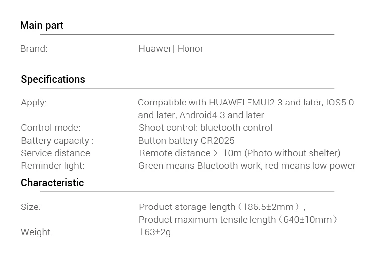 huawei Honor AF15 портативный монопод Bluetooth селфи палка штатив выдвижная для селфи палка для мобильного телефона