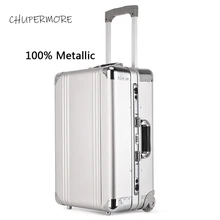Алюминиево-магниевый сплав класса люкс Высокое качество 20 дюймов размер высокое качество багаж на колесиках фирменный туристический чемодан на вращающихся колесиках