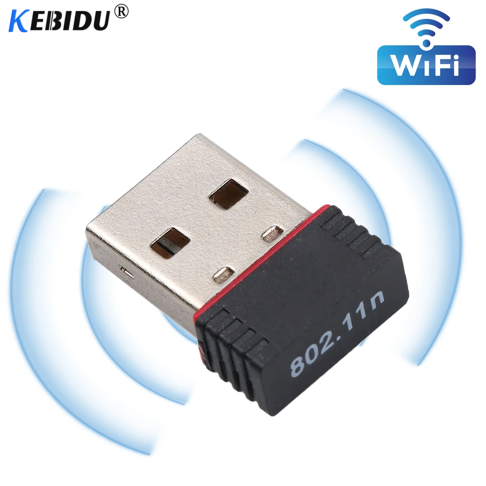 Kebidu сетевая карта USB беспроводной Wi Fi адаптер 150 Мбит/с 2 4 ГГц мини Сетевая LAN 802.11b/G/N