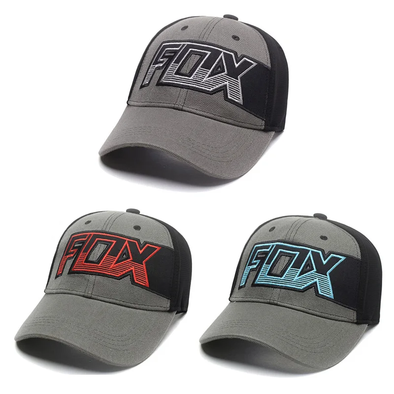 Fashion Fox Baseball Cap Women Men Motor Sports Snapback Hat Unisex Cartoon