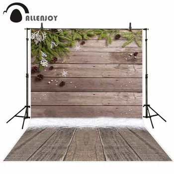 

Allenjoy photography background snow wood christmas pine winter photography backdrop photobooth photocall photoshoot prop