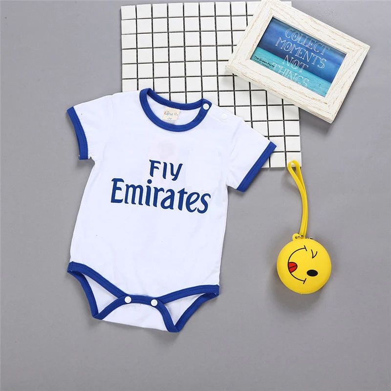 

Newborn Kids Baby Summer Rompers Sports Football Baby boy Girls Short Sleeve Clothes Cotton Overalls Infant baby Jumpsuit