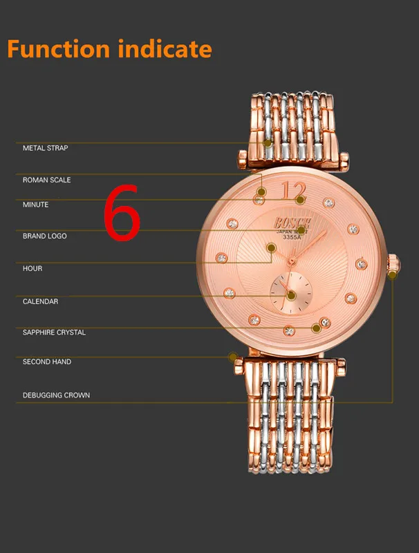 2018 Top Brand Luxury Women Quartz Leather