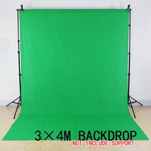 3×4 м зеленый Экран Fotografia Валентина фон хлопок муслин Фоны для Аксессуары для фотостудий Chromakey