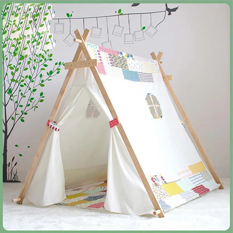 Красочный детский игровой дом палатка teepee