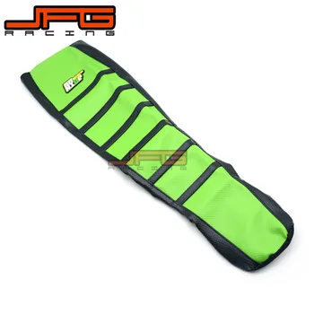 

Motorcycle Green Ribbed Rubber Gripper Soft Seat Cover For KAWASAKI KX450F KXF450 KXF 450 2016 2017 Motocross Dirt Bike