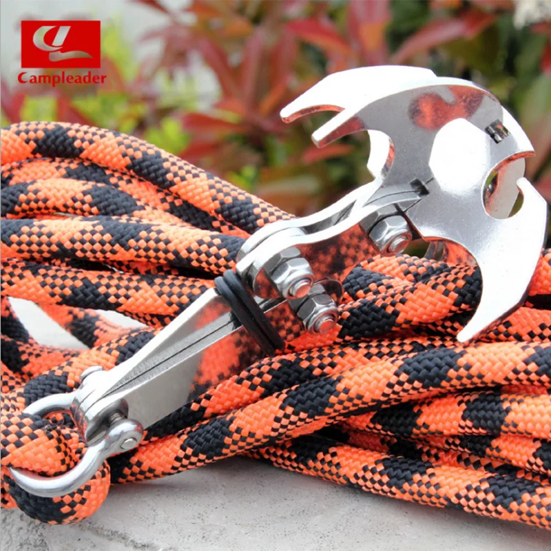 

Campleader Stainless Steel Survival Magnetic Folding Grappling Hook Climbing Fishing Tail Carabiner Survival Tools CL116