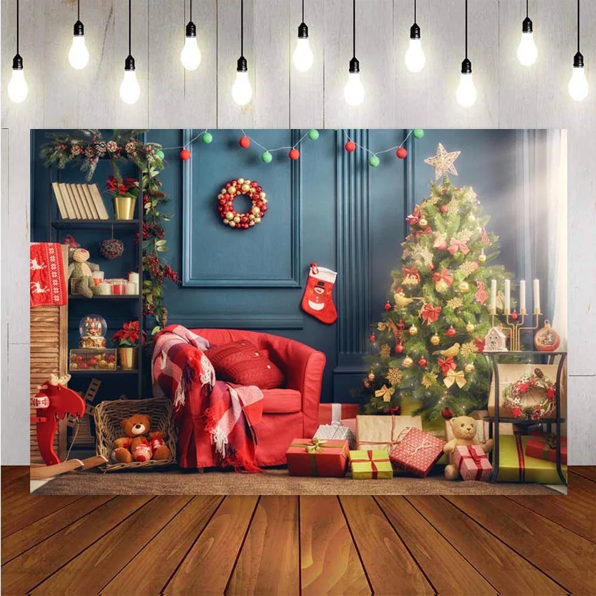 

NeoBack Photography Backgrounds Vinyl Christmas Gifts Tree New Year Home Baby Backdrops Decor Photocall Backdrop Photo Studio