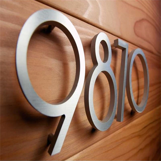 Factoy Outlet Outdoor Brushed Stainless Steel Letters And House Factoy Outlet Outdoor Brushed Stainless Steel Letters And House Numbers For 10cm High In Electronic Signs From Components Supplies On