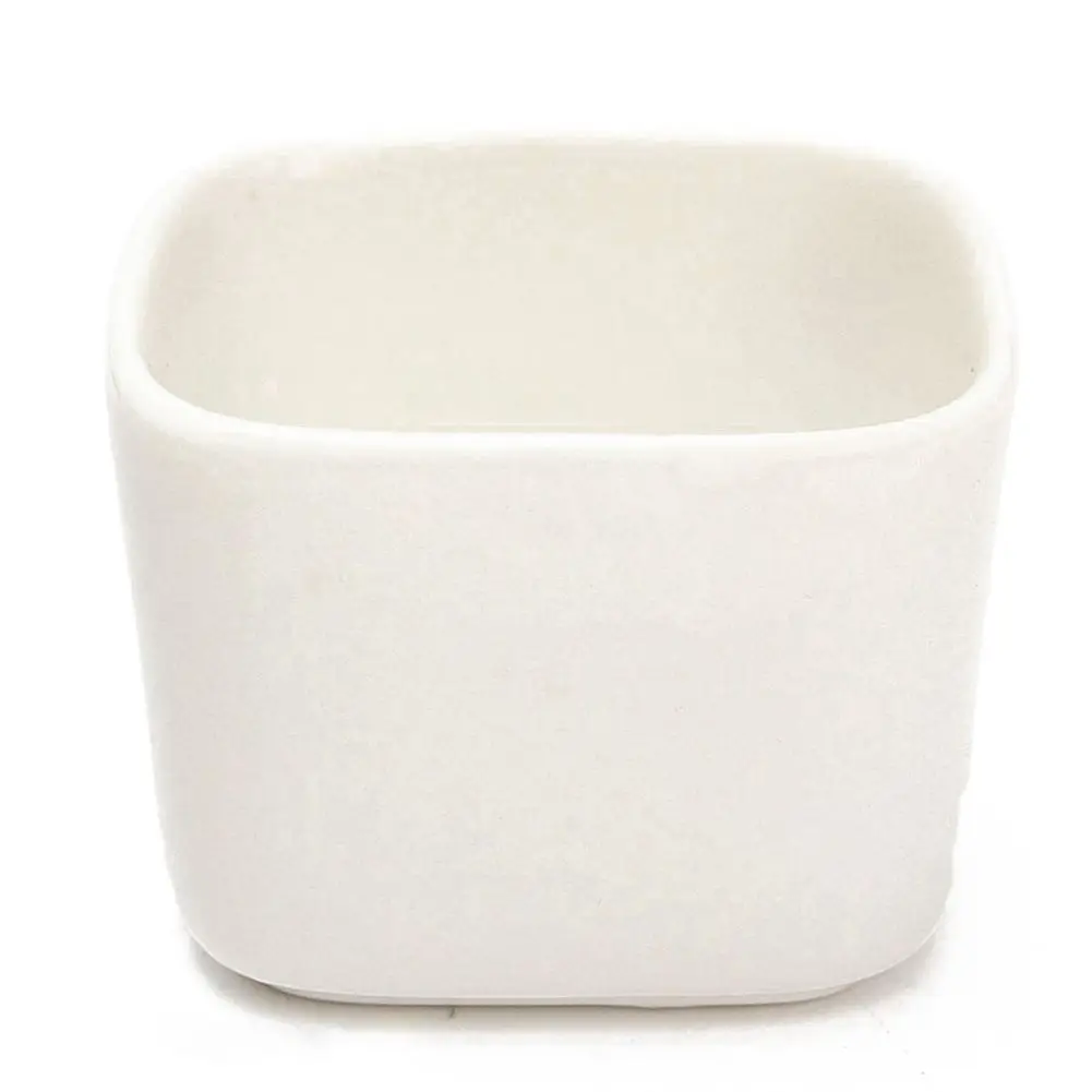

Mini White Ceramic Planter Succulents Flower Porcelain Pot Plant Box Garden Decor