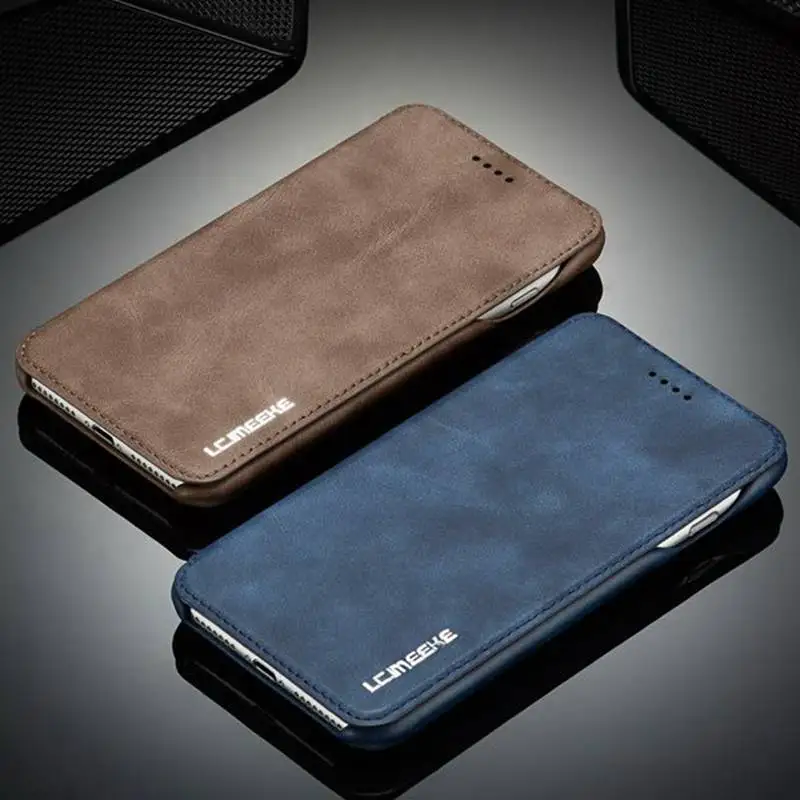 Кожаный чехол HG для Iphone 8 Plus защитный телефона Магнитный чехлы Etui | Мобильные