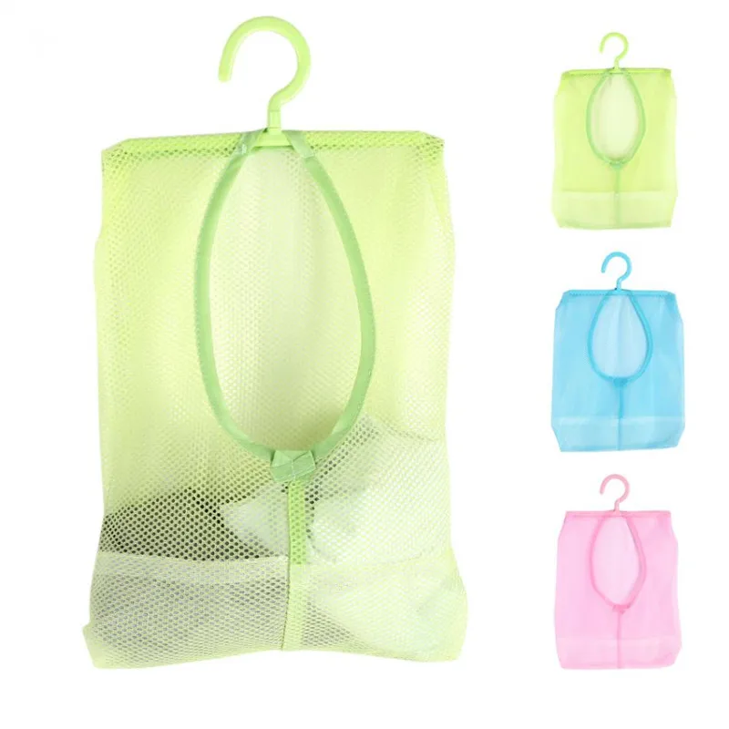 

Space Saving Hanging Mesh Bags Bathroom Underwear Clothes Organizer Net Bag Baby Mini Toy Organizer Green Blue Pink Bags 1PC 4