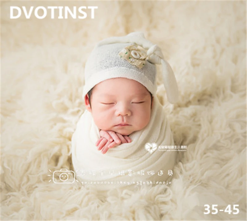 DVOTINST/реквизит для новорожденных; Вязаный комбинезон связанный крючком+ шапка; комплект из 2 предметов; аксессуары для фотосъемки; Студийная фотосъемка для малышей - Цвет: 35-45