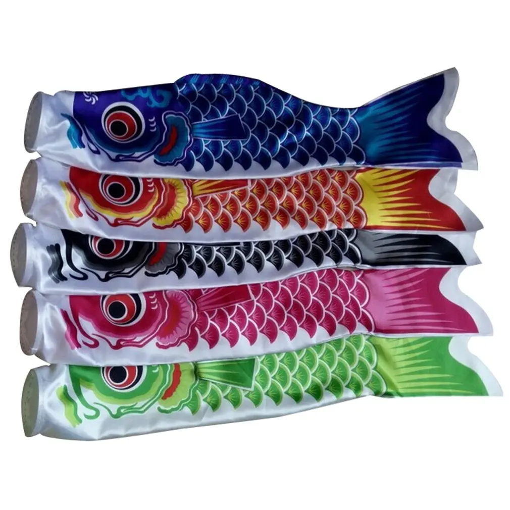 Новый 55 см кои Nobori Водонепроницаемый японский Карп Ветроуказатель стример висит красочные рыбы флаг Декор кайт коинобори для детей