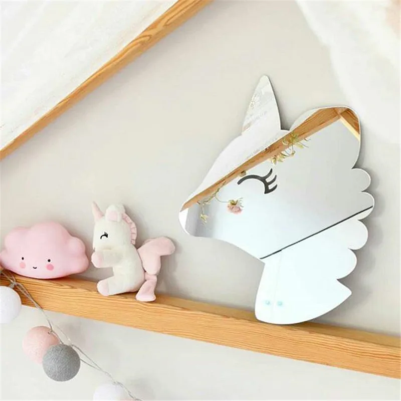 Scandinavia Style Unicorn Nursery Decorative Mirror Bathroom