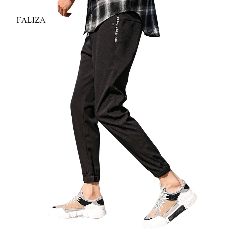 

FALIZA 2019 Spring Mens Joggers Pants Cargo Pants Men Jogger Stretch Multifunction Casual Trousers for Men Tactical Pants PA14