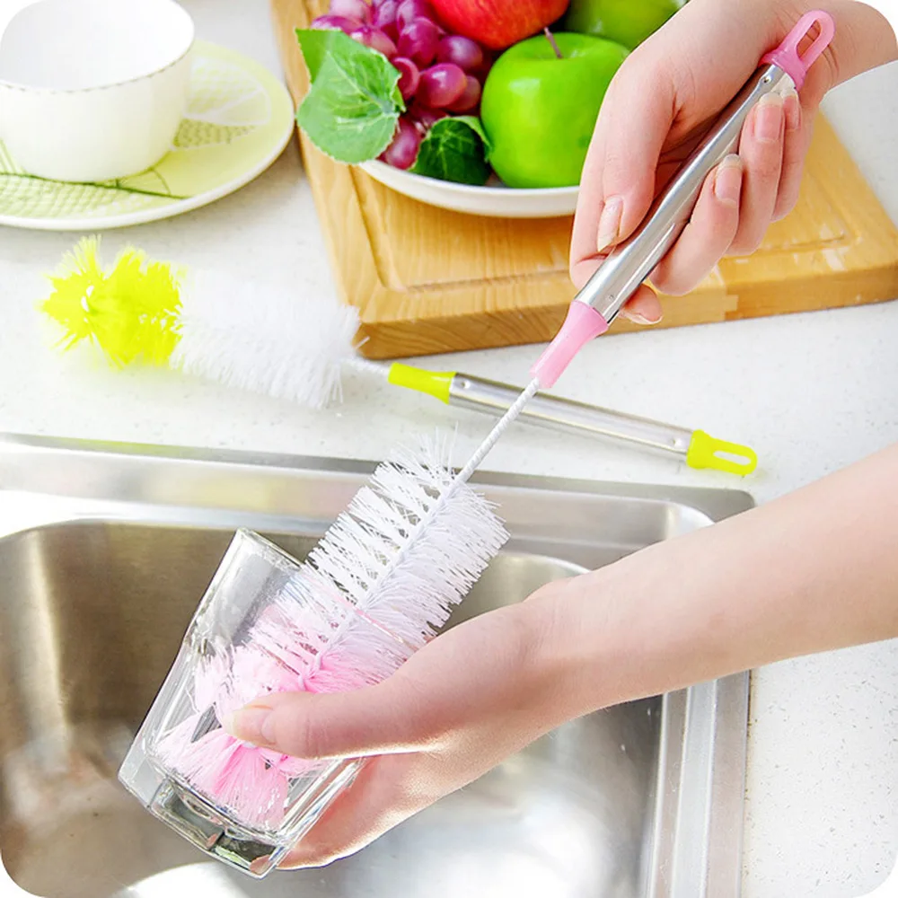 High quality 1Pcs Bottle Brushes Nipple Cup Sponge Cleaning Brush 360
