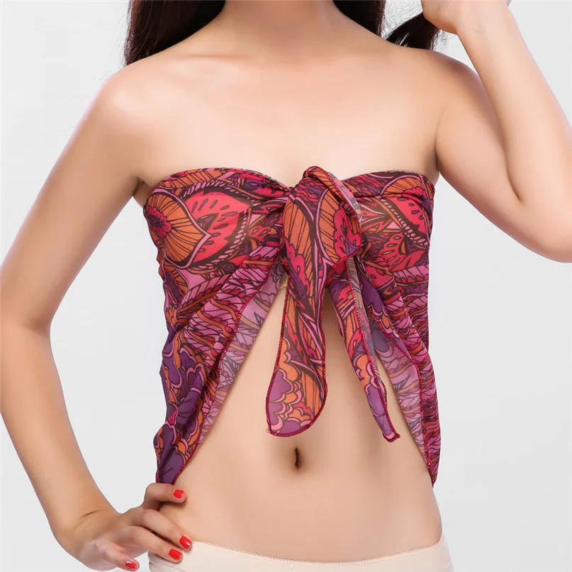 2018 Beach dress Women Beach Tunic Bikini Cover Up Sunscreen Shawl Silk Scarf beach pareo Swimwear Sexy skirt #3j03#F (9)