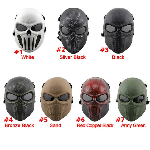 Ear protective Punisher Scary Skull Field Masks Halloween Cosplay Movie