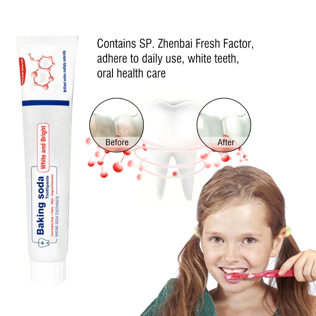 Baking Soda White Toothpaste Teeth Whitening Cleaning Hygiene Oral Care