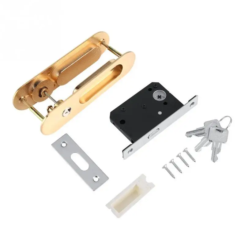 Sliding Door Lock Handle Anti Theft Lock With Keys For Barn Wood