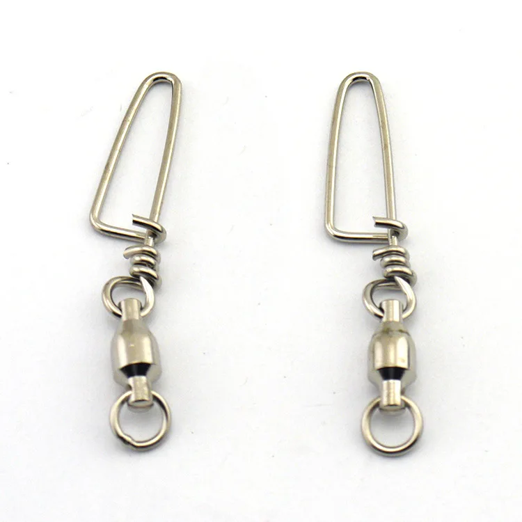 

5pcs Copper plus stainless steel Ball Bearing Fishing Swivels Snap Different Size Rolling Sea Swivels Snaps Connector 4004