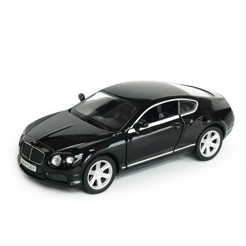 1:36 Bentley Continental GT Car Model Alloy Diecast Toy Vehicle Collection Blue 