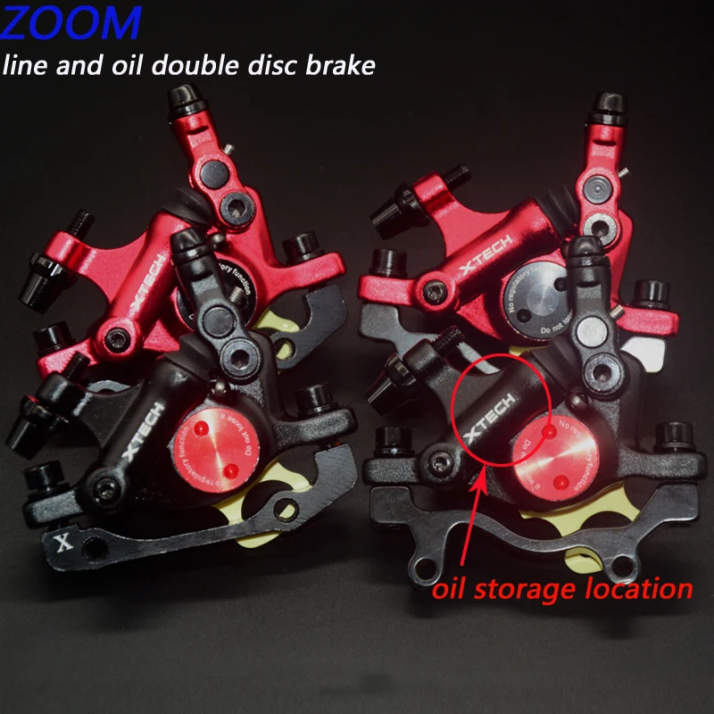 

ZOOM MTB Line Pulling Hydraulic Disc Brake Calipers Front & Rear Mountain bike Road HB-100 disc brake