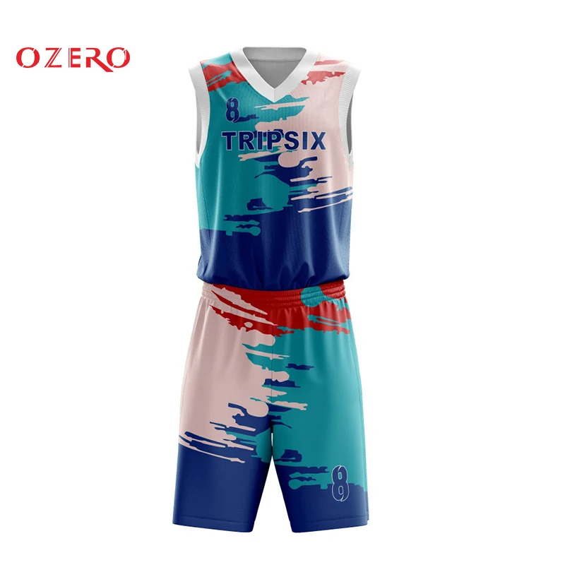 100% polyester anti-shrink men's basketball jerseys running suit custom