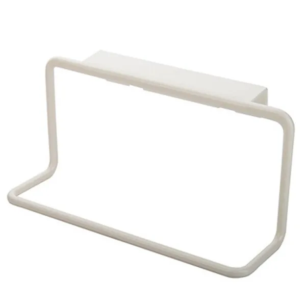 Высокое качество вешалка для полотенец подвесной держатель Органайзер Ванная комната Кухня Шкаф Вешалка - Цвет: White
