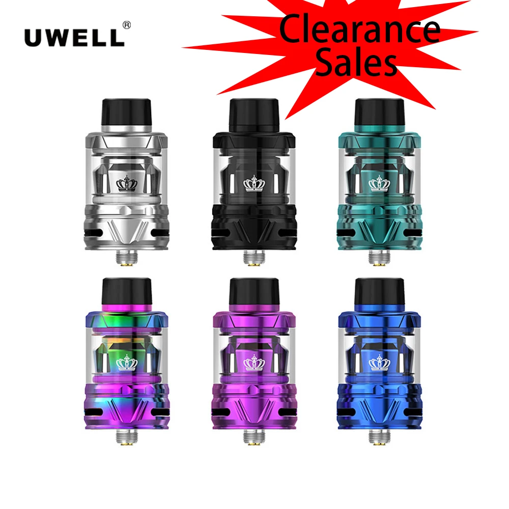 

Clearance Original Uwell Crown 4 Tank Vape 2ml Electronic Cigarette Atomizer With Dual SS904L Coil