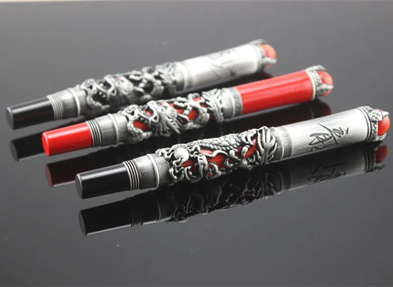 Jinhao dragon engraving design Business gold sliver luxury pen for business men high quality roller ball pen refill gift caneta
