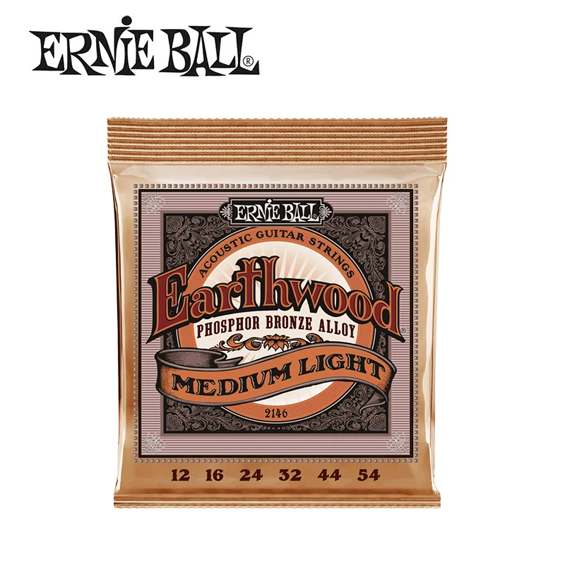 Оригинальные струны Ernie Ball 2148 2146 2144 из фосфорного бронзового сплава Earthwood для