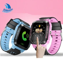 1.44′ Touch Screen Smart Safe Real-time Tracker Location SOS Call Remote Monitor Flashlight Watch Wristwatch for Kids Student