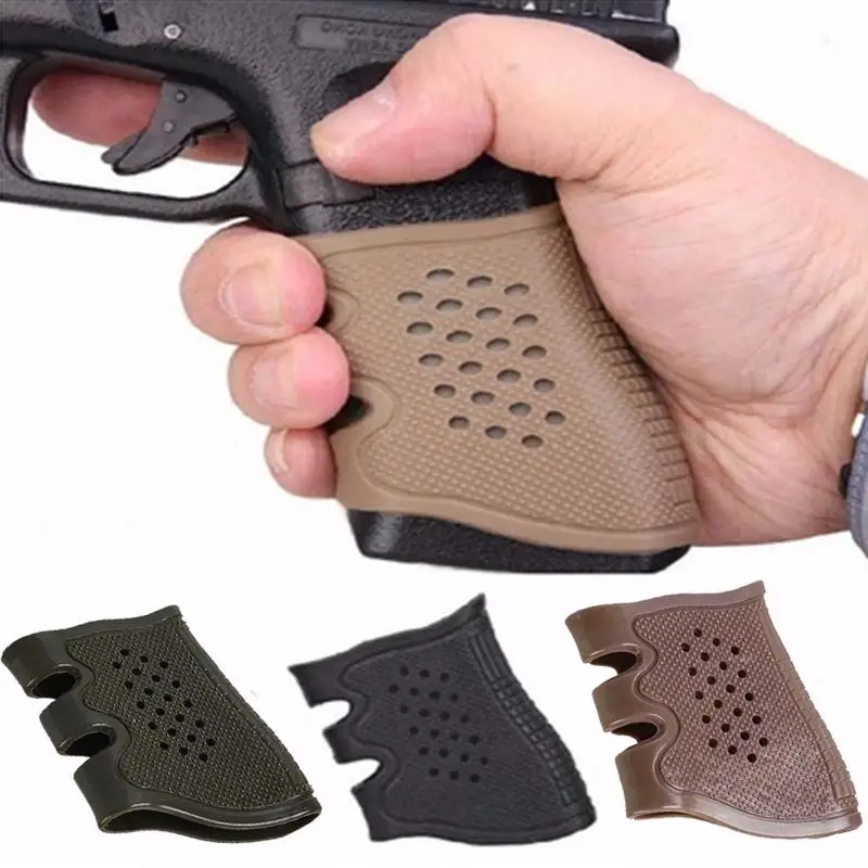Tactical Holster Pistol Rubber Grips Anti Slip Glove For Glock 17 19 20