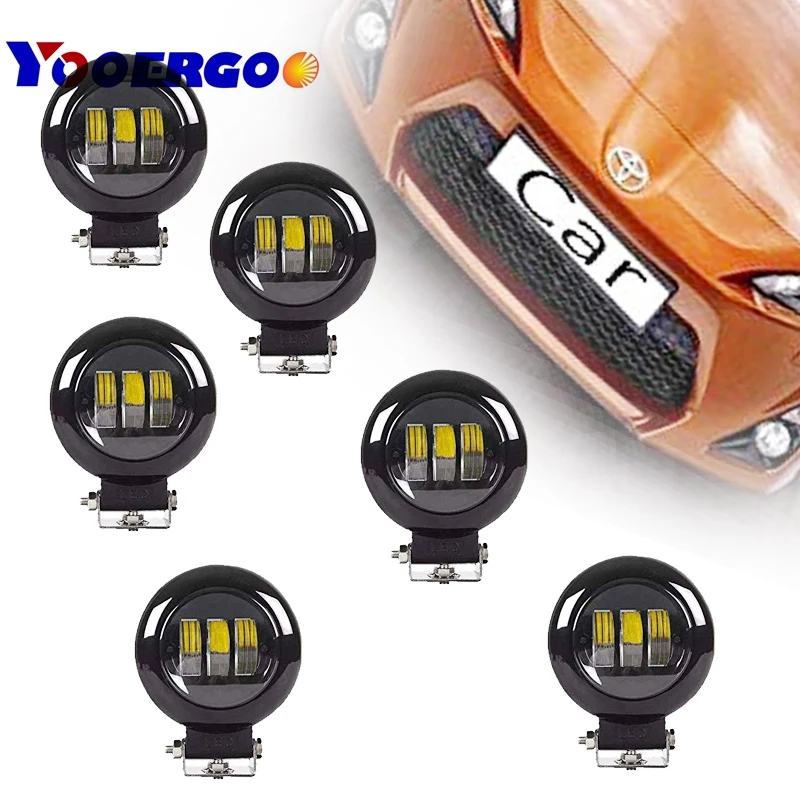 

6PCS 30W Spotlight Fog Light Off Road Vehicles Square Led Work Lamp Car Styling Lamp For SUV Jeep ATV
