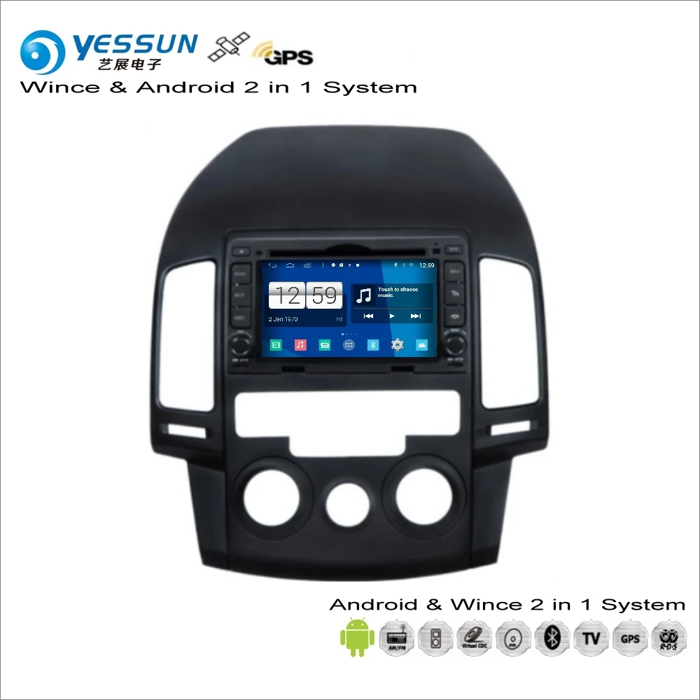 YESSUN для hyundai i30/Elantra Touring 2007~ 2011 руководство AC автомобиль Android Мультимедиа Радио CD DVD плеер gps Навигация Аудио BT