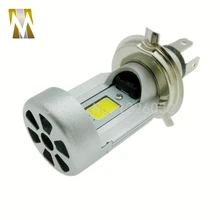 Мотоцикл светодиодный фар H4 Hi/Lo лампы 20 Вт * 2 2000LM * 2 HS1 удара мопед скутер мотоцикл фары 6000 К Белый Галогенные Замена