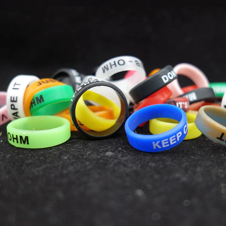 

5pcs/lot Non Slid Protective Silicone Rubber Ring Colorful Vape Band For Electronic Cigarette Atomizer RDA RTA