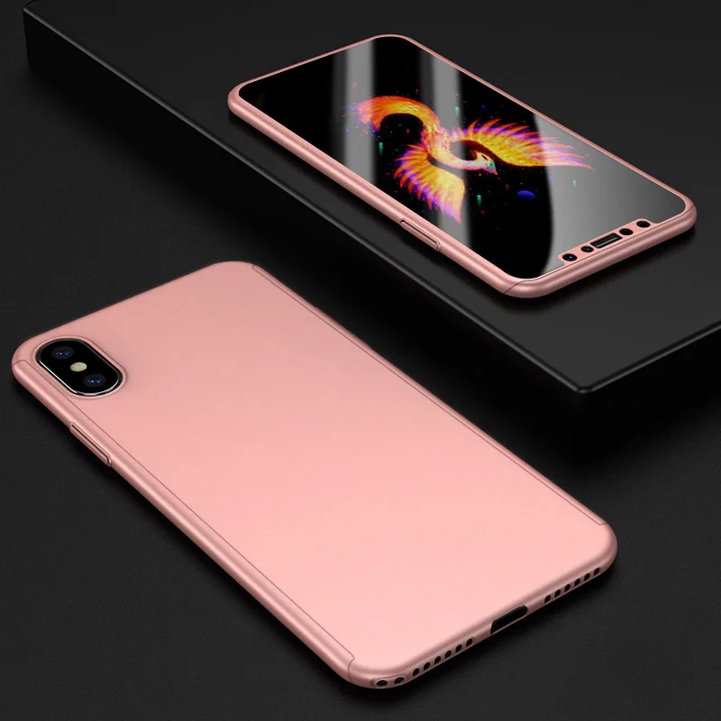 Ударопрочный гибридный чехол с полным покрытием для iPhone X 10 7 8 6s Plus прочный