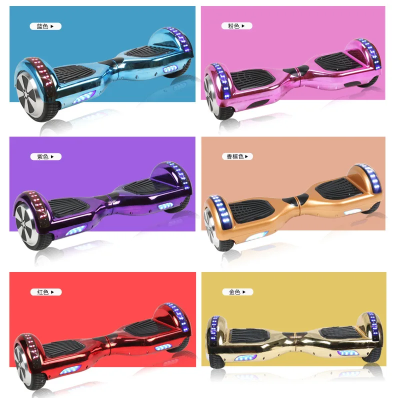  6.5 Inch Hoverboard Manillar Electric Scooters Self Balancing Scooter Gyroscope Two Wheels Overboard LED Light+Bluetooth (3)