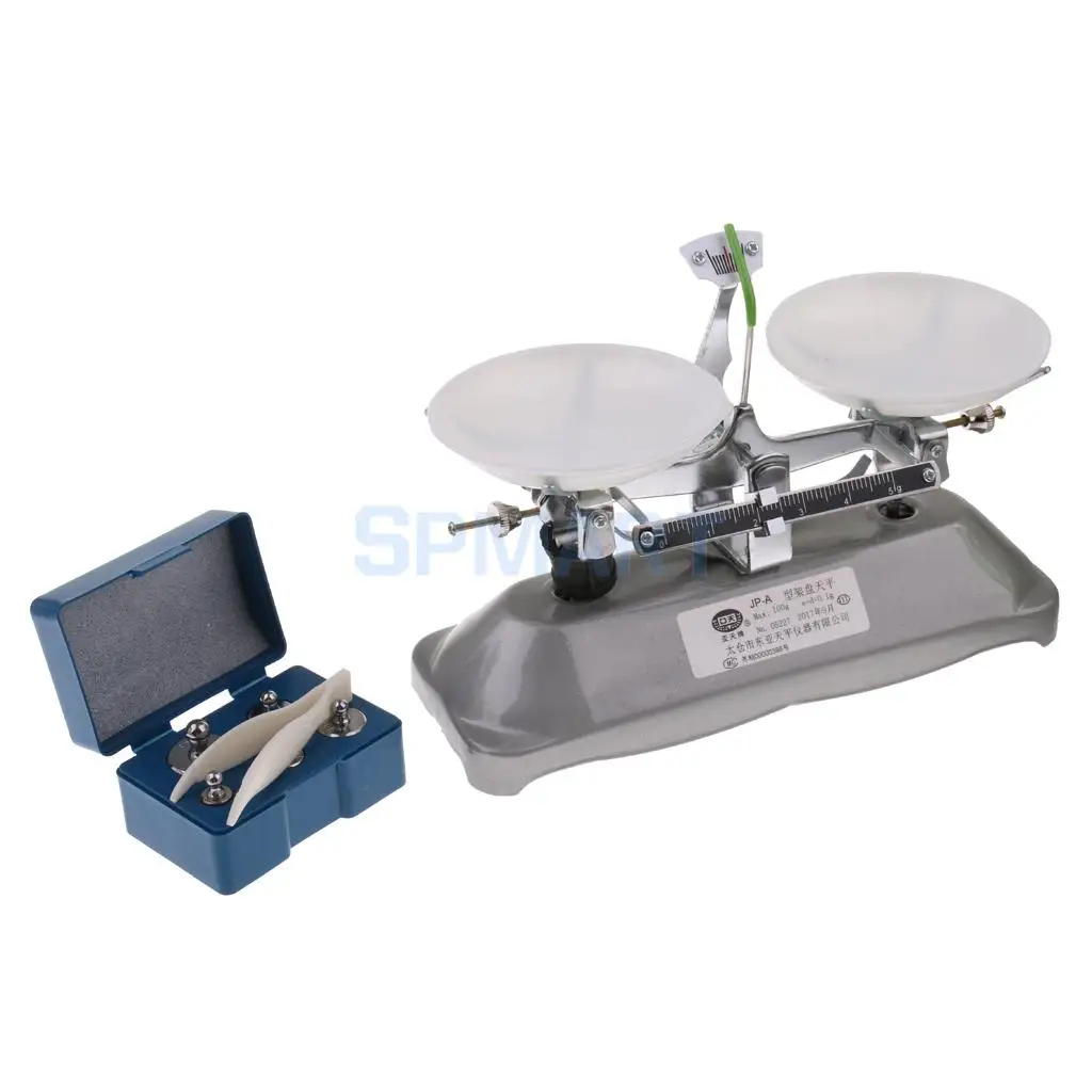 Mechanical 100 Gram Table Balance Scale with Weights for School