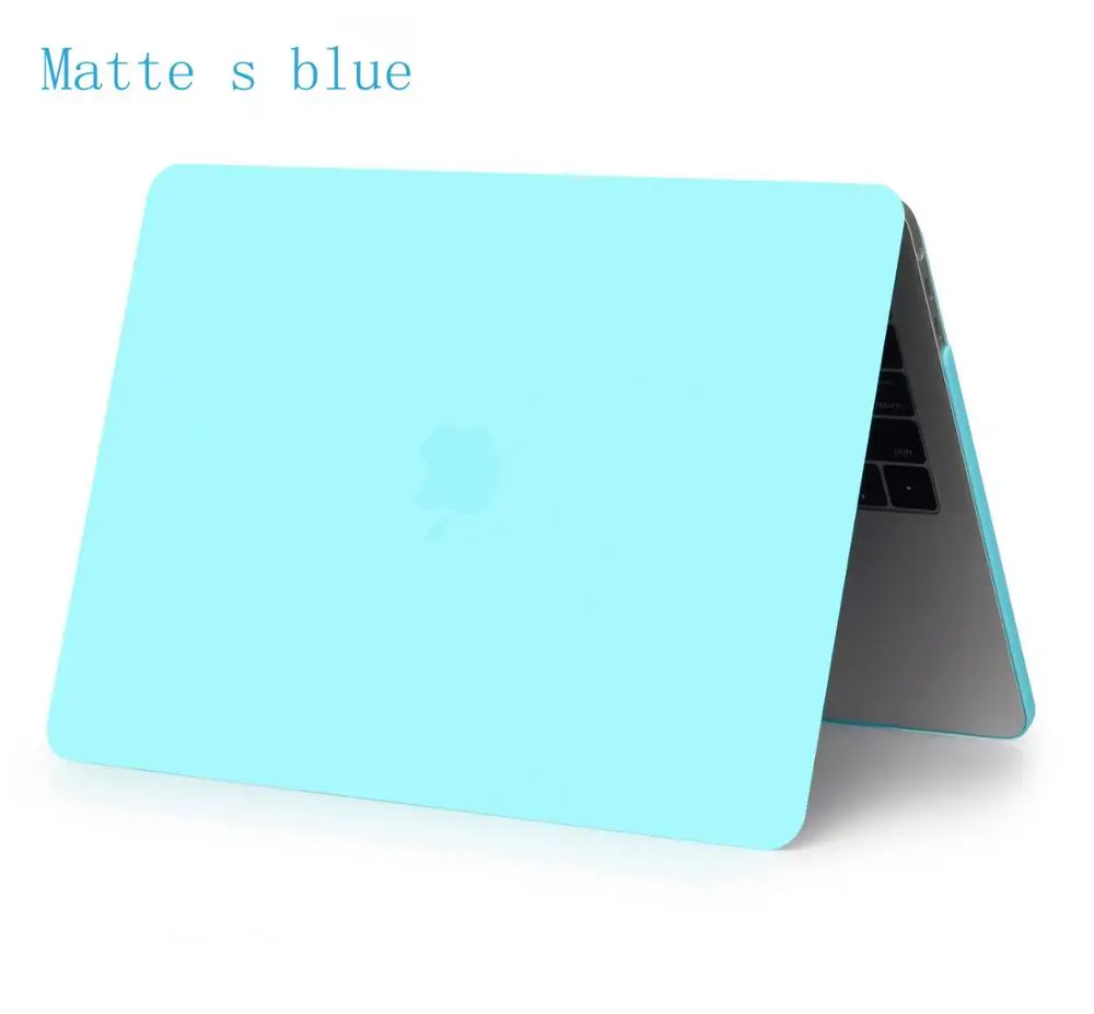 Кристальный \ матовый чехол для Apple Macbook Air Pro retina 11 12 13 15, для Mac book Air 13 A1466 air с сенсорной панелью A1932 - Цвет: Matte shi blue