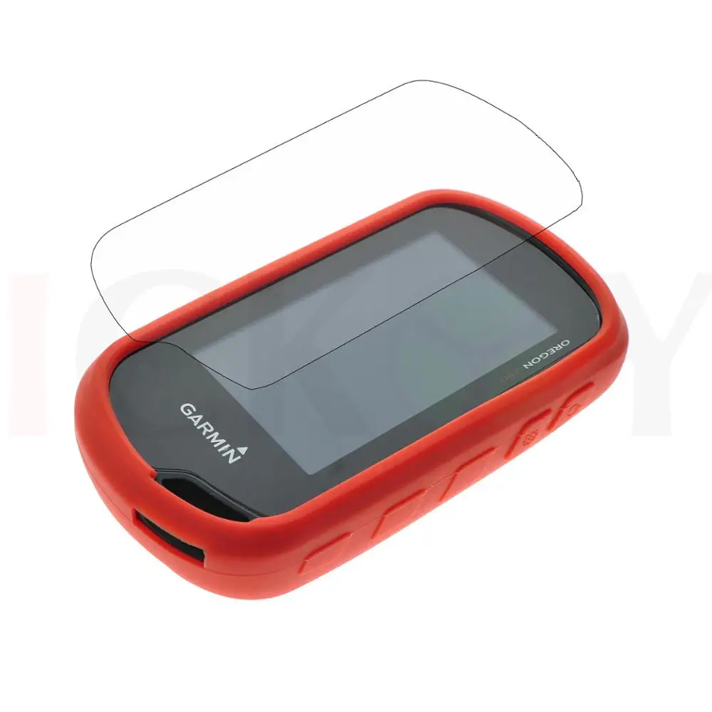 Походные ручные аксессуары для GPS силиконовый резиновый чехол+ ЖК-экран протектор для Garmin Oregon 600 600 T 650 650 T 700 700 T 750 750 T - Цвет: Красный