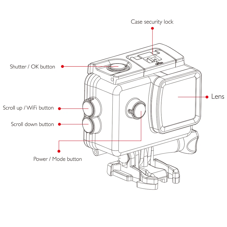 Оригинальная Экшн-камера SJCAM SJ4000 серии wifi 1080P 2,0 lcd 4K Full HD, водонепроницаемая Спортивная камера, Спортивная DV камера