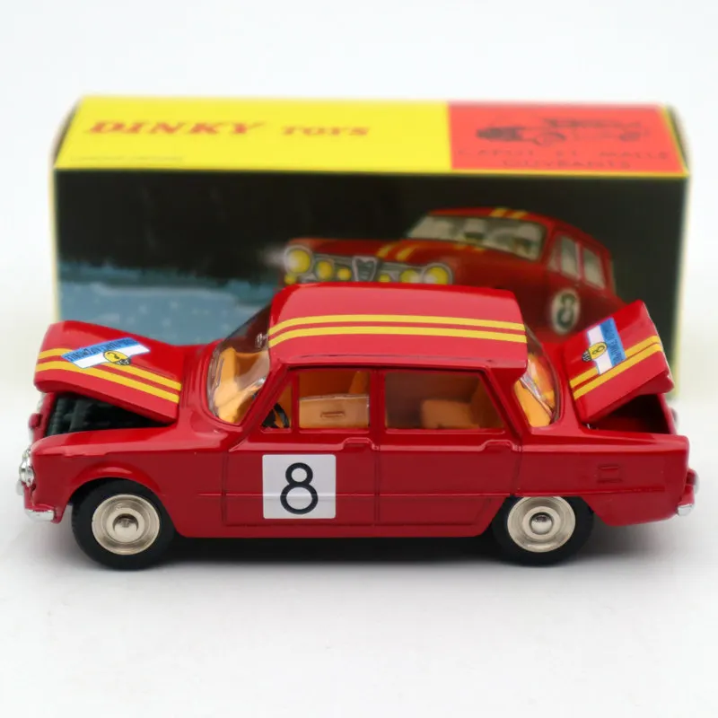 1:43 Atlas Dinky игрушки 1401 ALFA ROMEO 1600 TI ралли#8 литые под давлением модели Ограниченная серия Коллекция