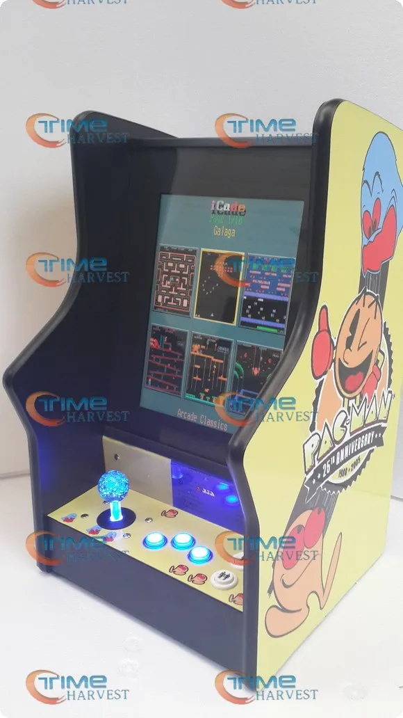 15 inch LCD Mini table top machine with Classical games 60 In 1 Game PCB/Long shaft joystick