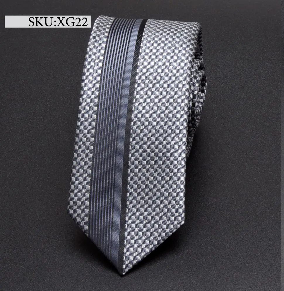 Мужской галстук 5 см., обтягивающие Галстуки, роскошные мужские модные полосатые галстуки, жаккардовые галстуки Corbatas Gravata, деловые мужские свадебные галстуки, тонкий галстук - Цвет: GX22