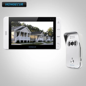 

HOMSECUR 7" Video&Audio Smart Doorbell with White Monitor for Home Security 1C1M TC021-S Camera(Silver)+TM703-W Monitor (White)